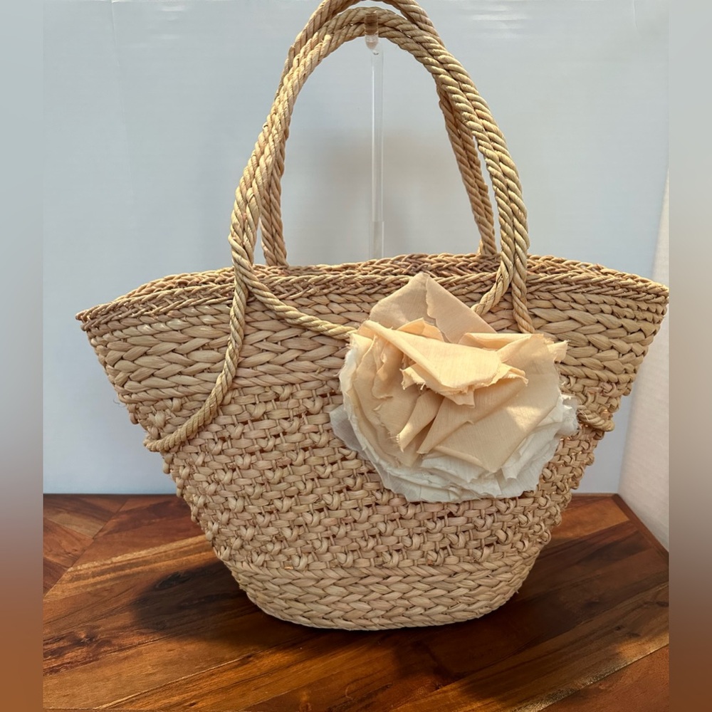 J. Crew Straw Tote/Beach bag